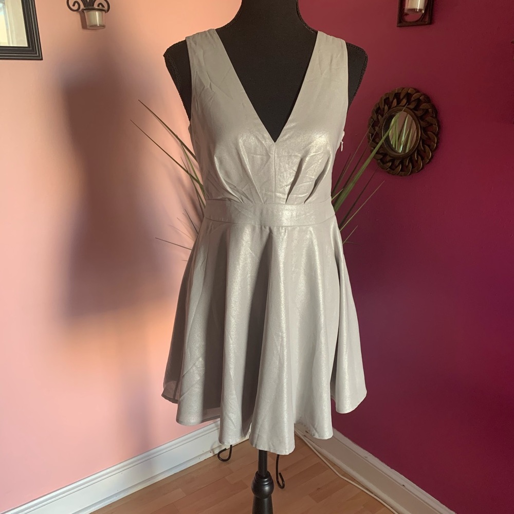 Papaya short skater dress
